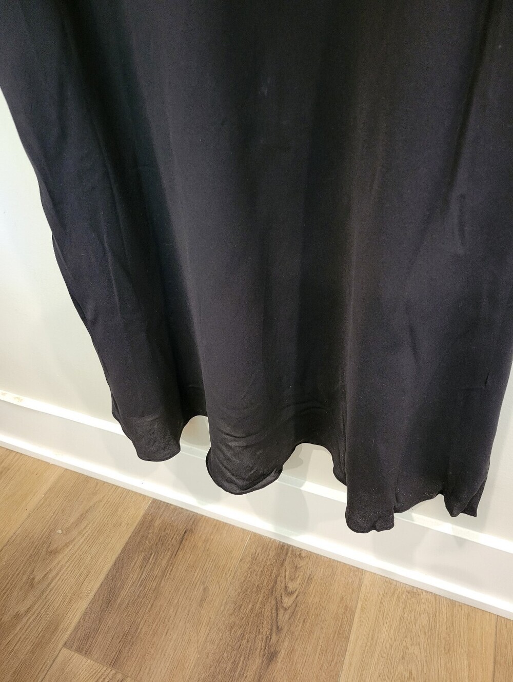 Tommy Hilfiger Black 100% Silk Maxi Dress Spagetti Straps Lined Size 12 - Picture 7 of 9